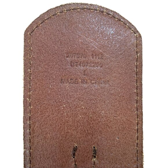 Fossil Leather & Macrame Stretch Belt with Burnished Gold Buckle Womens O/S - Picture 14 of 14